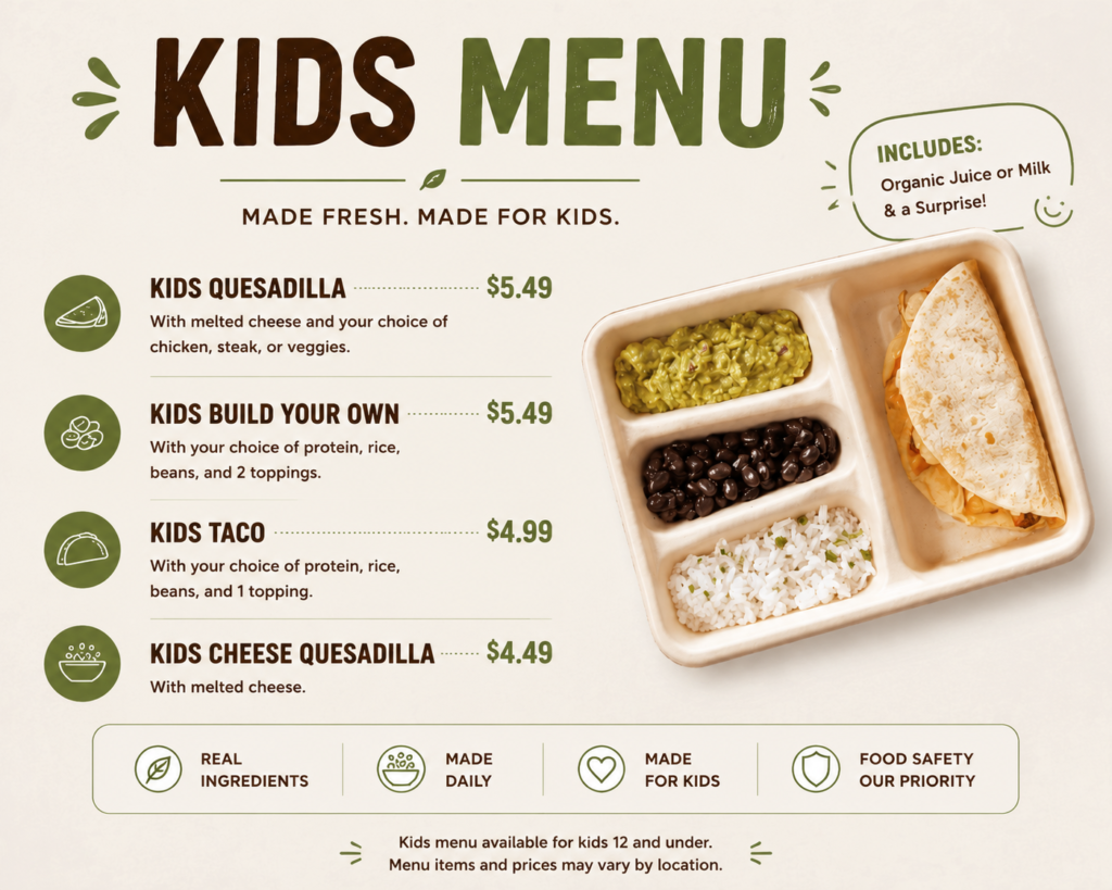 Chipotle Kids Menu— What Can Your Child Order