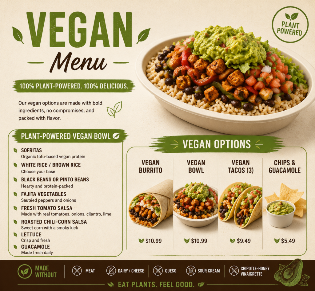 Chipotle Vegan Menu — Full Plant Based Guide 2026