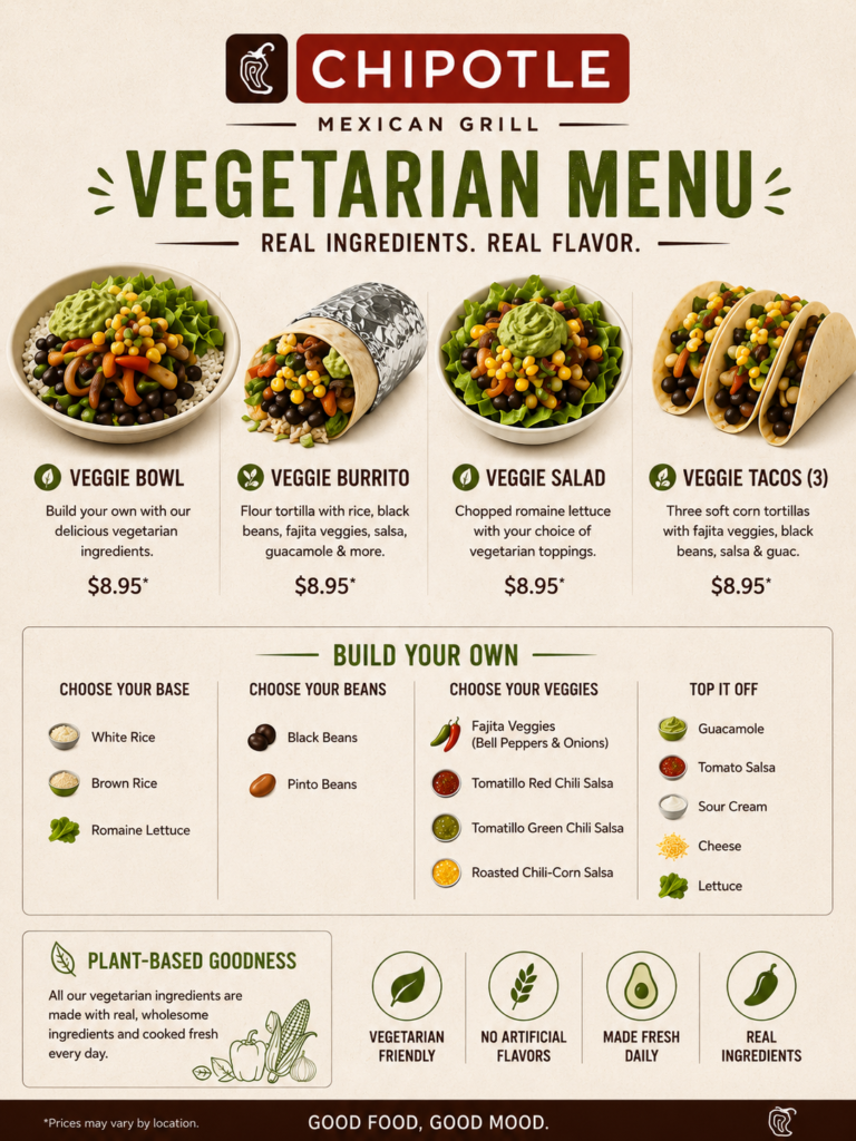 Chipotle Vegetarian Menu | Delicious Meatless Options 2026